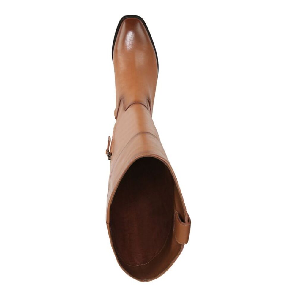 NWT SAM EDELMAN Womens Beige Drina Almond Block Heel Leather Riding Boot 6.5 M - Picture 3 of 4